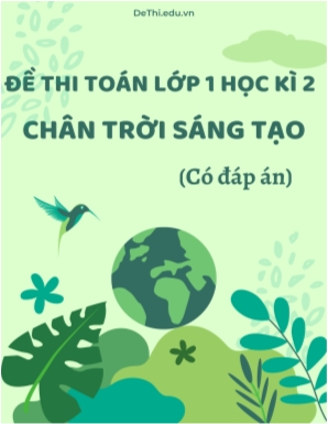 Bộ 5 Đề thi Toán Lớp 1 Học kì 2 Chân trời sáng tạo (Có đáp án)